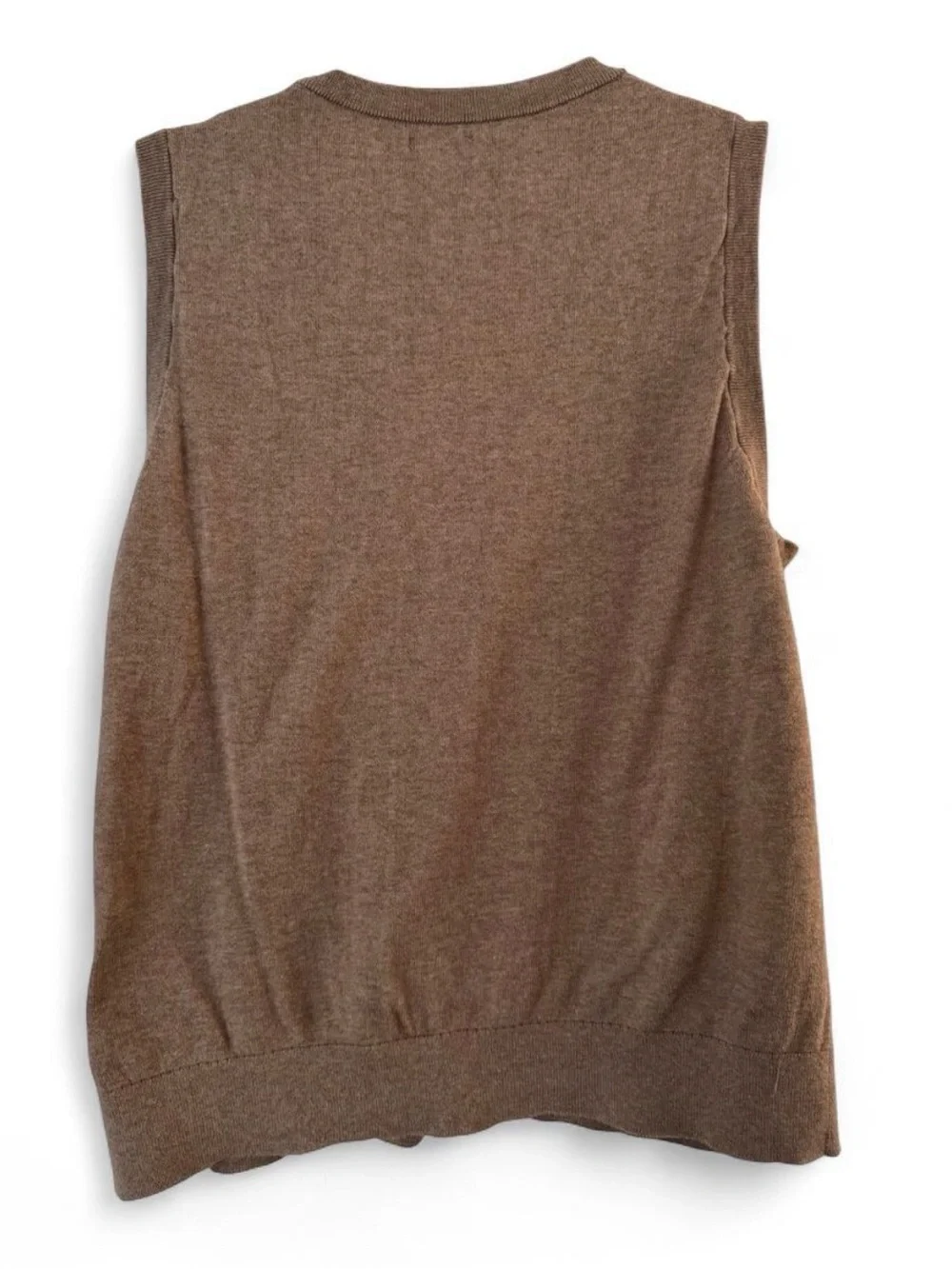 J. Crew Tan Button-Front V-Neck Sweater Vest